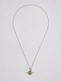 14Kt Yellow Gold Disk and Toggle Necklace