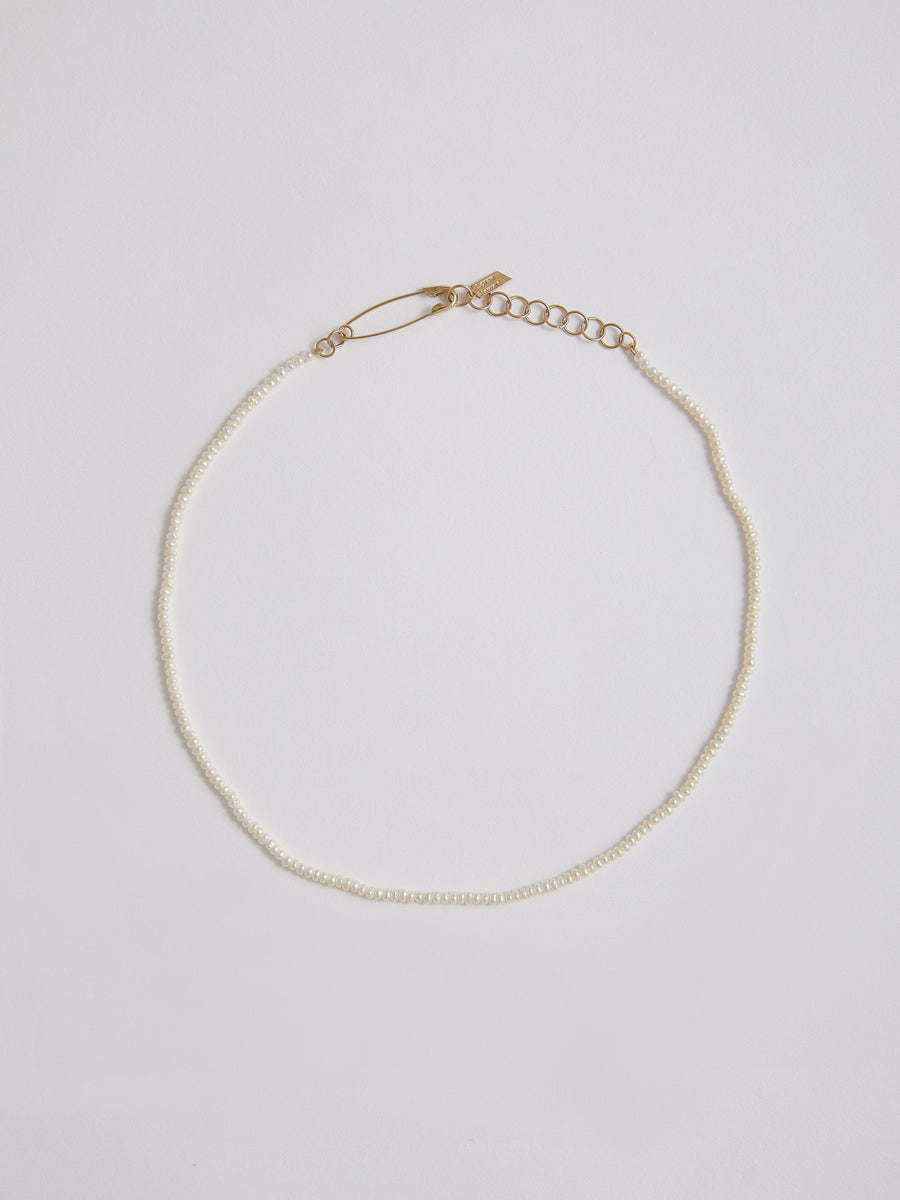 Seed Pearl Safety Pin Choker Loren Stewart