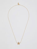Star Necklace: 14kt Yellow Gold Necklace 14mm Star Pendant 16" Length
