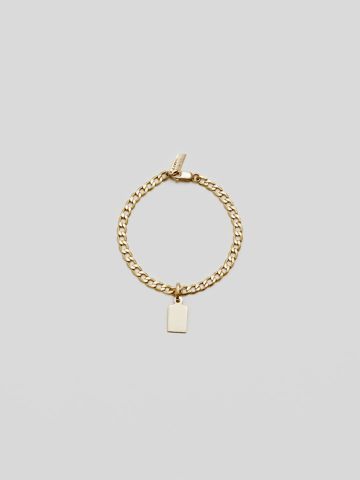 Xl Lightweight Havana Bracelet "Baby Collection":14Kt Yellow Gold Havana Chain  Length: 5”