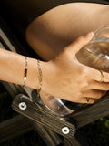 Disco Chain Bracelet pictured on model.