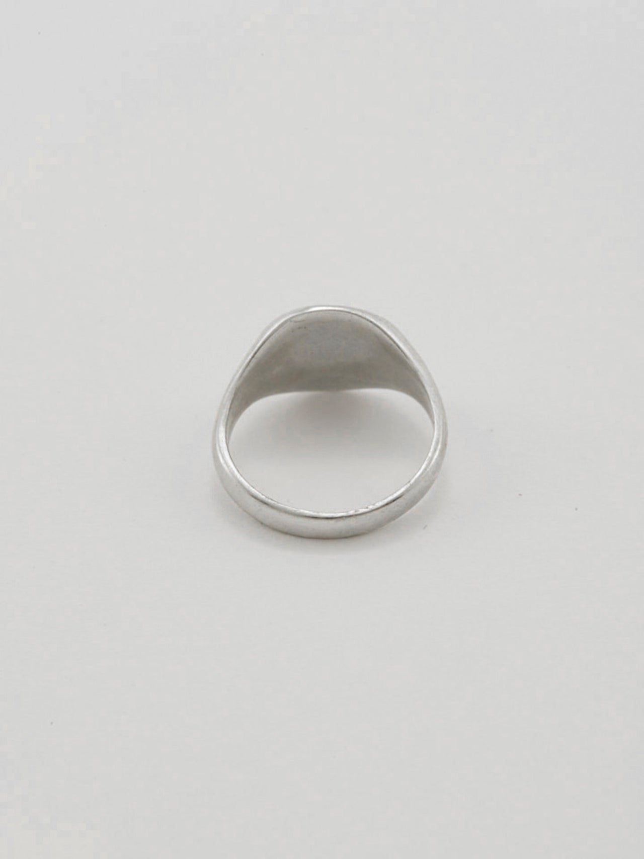Back Shot of Baby Signet Ring: Sterling Silver Signet Ring ID Signet with a 10mm Diameter