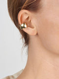 14kt Yellow Gold Ear Cuff pictured on models ear.