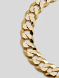 Flat Curb Chain Bracelet:14Kt Plated Sterling Silver Flat Curb Chain Width: 9mm Length: 7"