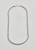 Industrial Rope Chain: Sterling Silver Rope Chain Length: 16” Width: 3.7mm