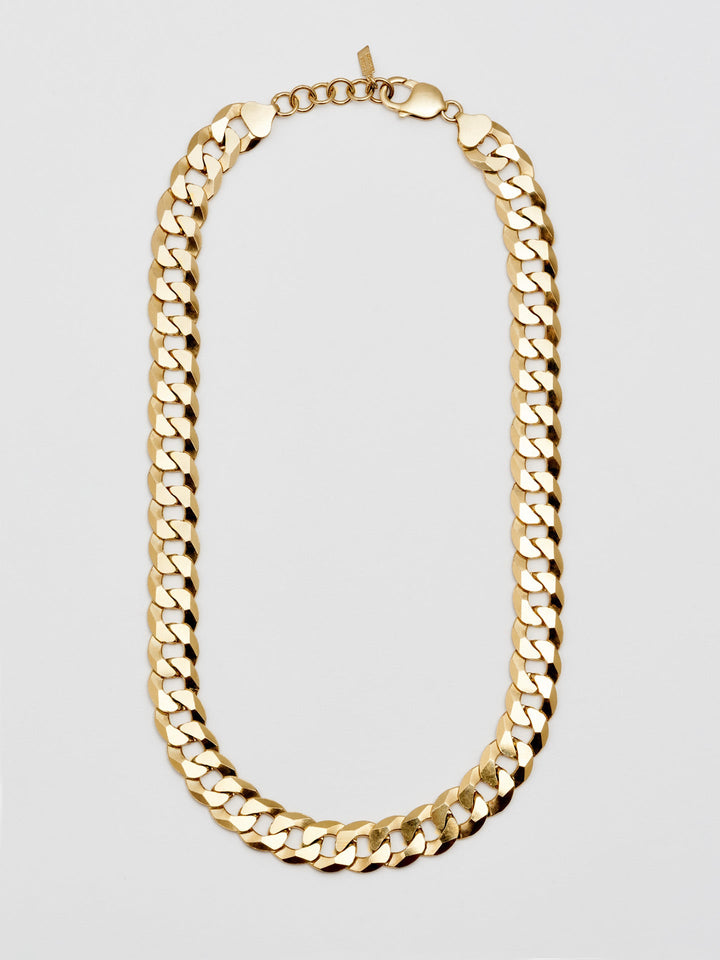 Vermeil XL Diamond Cut Curb Chain Necklace