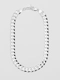 XXL Curb Chain Necklace: Sterling Silver XL Diamond Cut Curb Chain Necklace