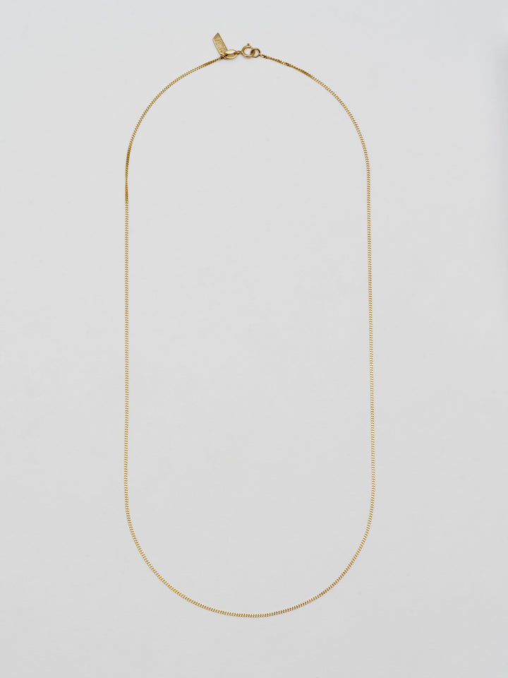 14Kt Yellow Gold Thin Curb Chain Necklace