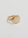 Side Shot of Baby Signet Ring: 14Kt Yellow Gold Signet Ring ID Signet with a 10mm Diameter