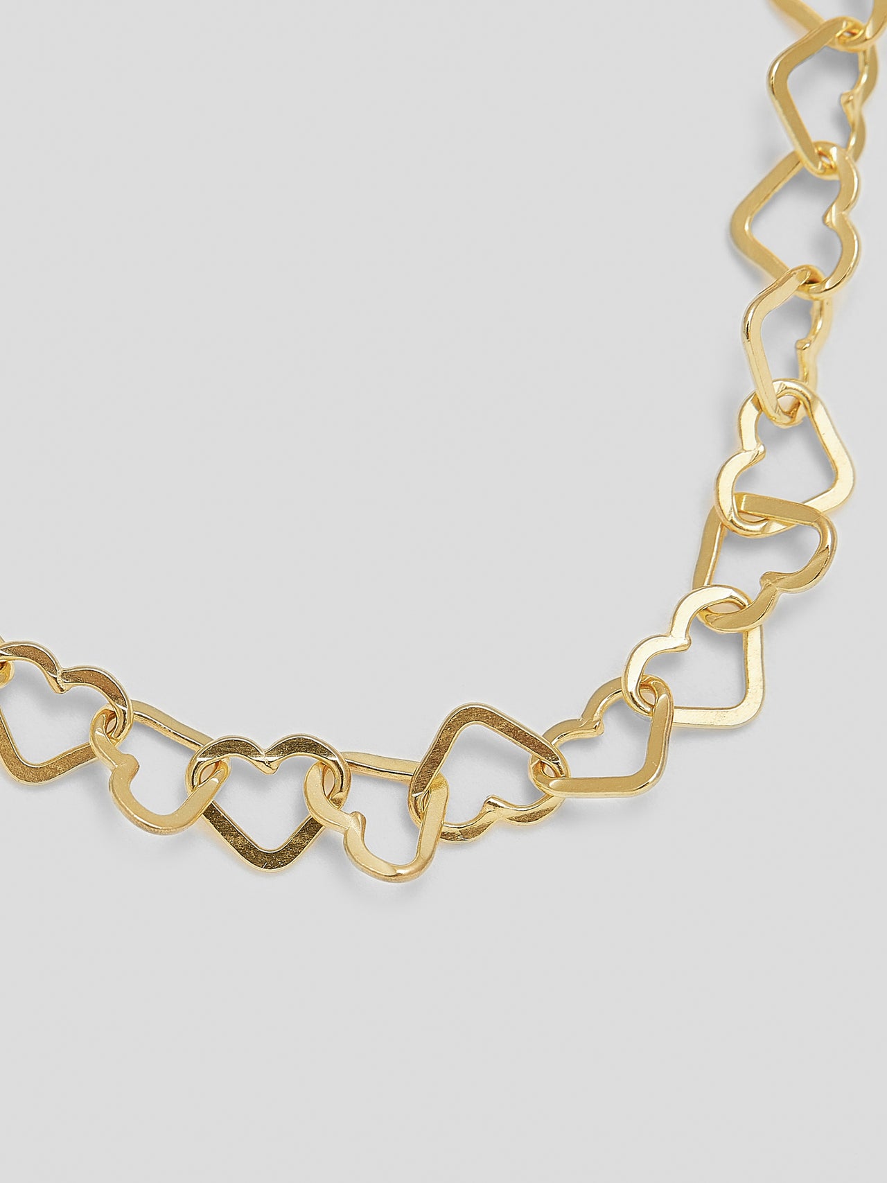 product image of yellow gold love link anklet