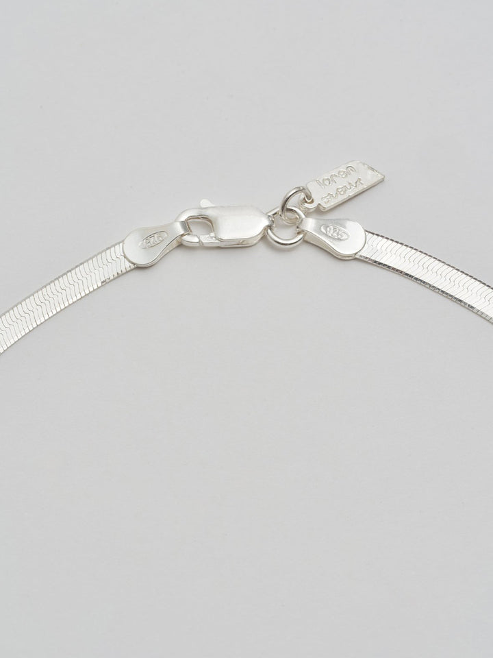 Italian Sterling Silver Layered Herringbone Necklace. 18