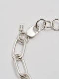 Close up of clasp on Sterling Silver Long Link Chain Necklace 16"