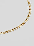 Close up of chain on 14Kt Yellow Gold Curb Chain Necklace