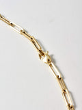 Close up of clasp on XL Boxy Long Link Chain