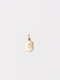 10kt yellow gold octagonal ID pendant with engraving of an Apple