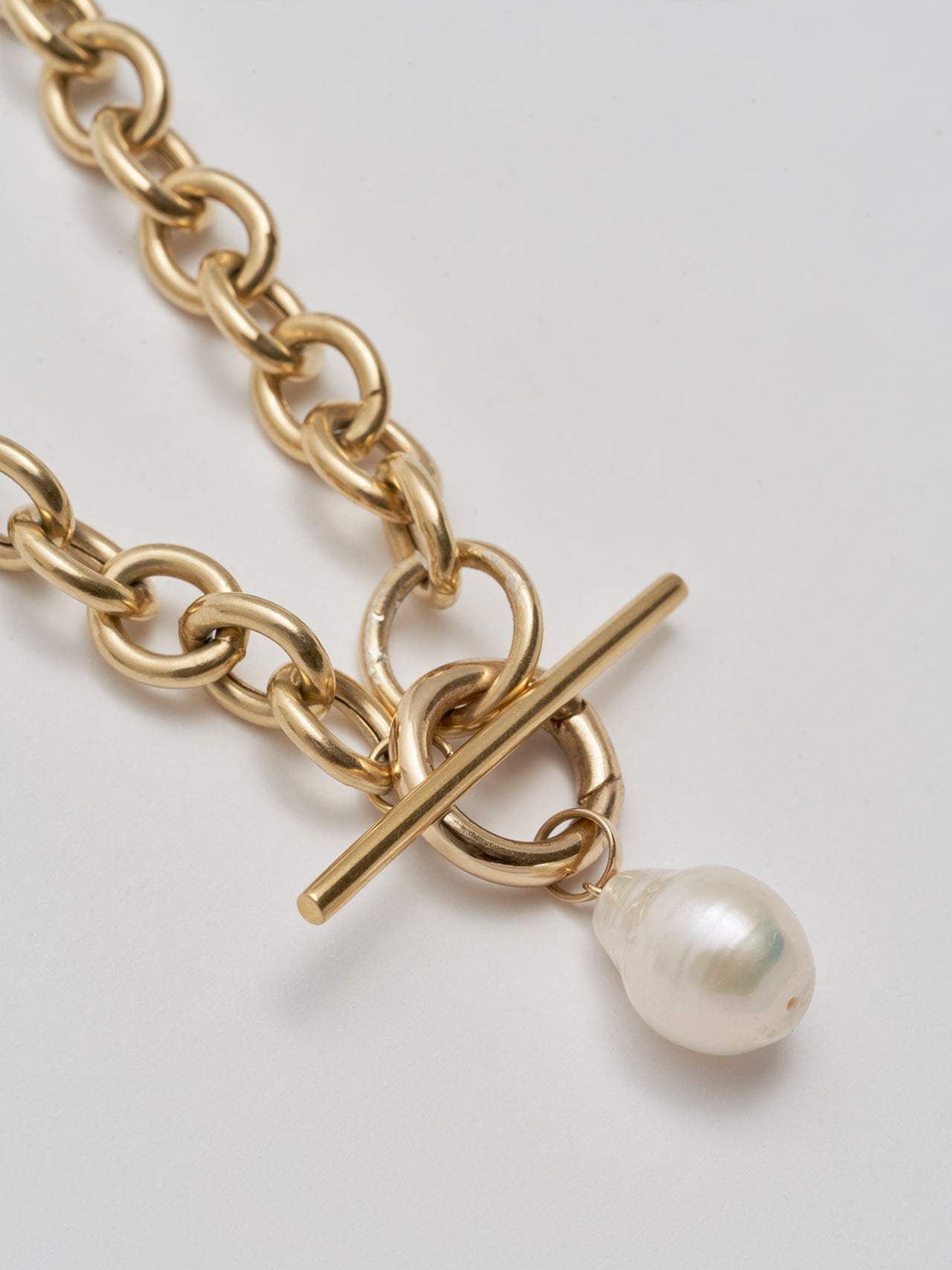 XL Pearl Toggle Necklace - Archival Collection