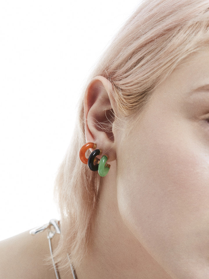 Mini Stone Hoops - Archival Collection