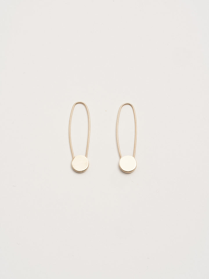 Circle Safety Pin Earring - Archival Collection
