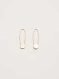 Sterling Silver Circle Safety Pin Earring - Archival Collection