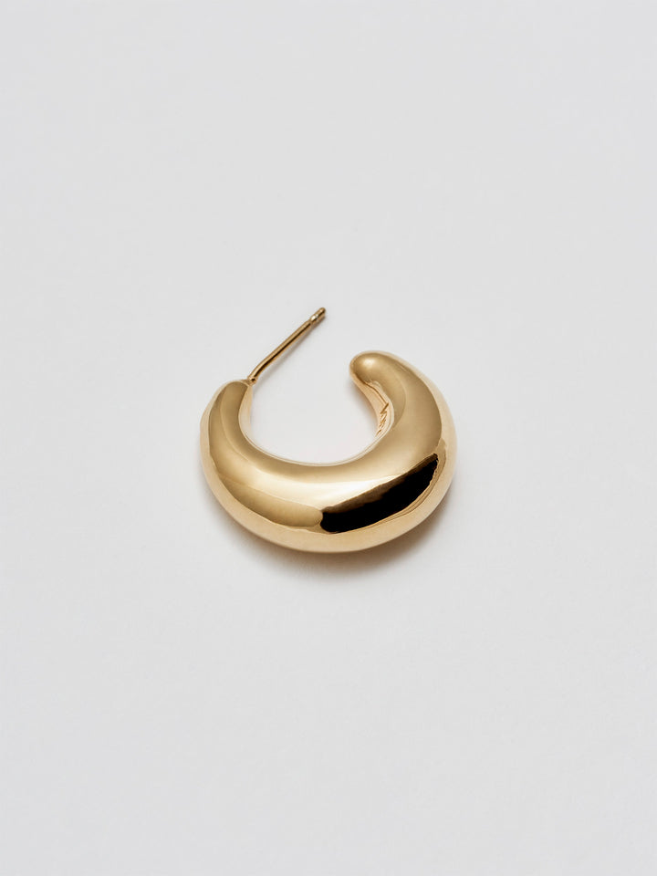 Vermeil Mini Crescent Hoop - Archival Collection