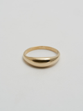 Product Shot of Dome Ring (Shiny 14Kt Yellow Gold Dome Ring with a 5.3mm to 1.9mm Tapered Width) shot on white background