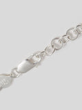 Close up of clasp on Sterling Silver Flat Curb Chain
