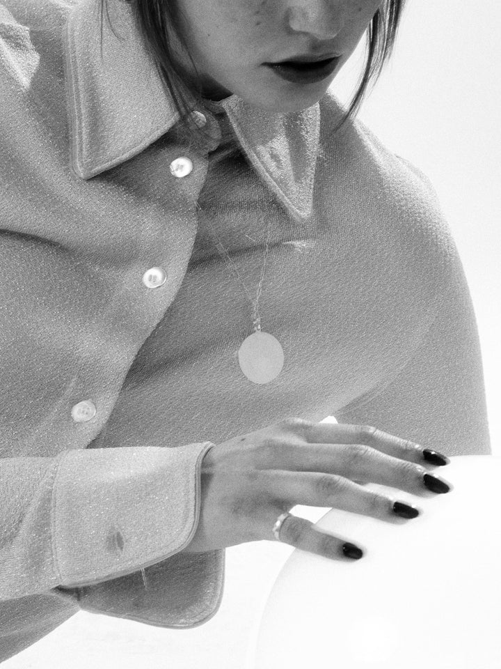 Sterling Silver XL Disk Pendant