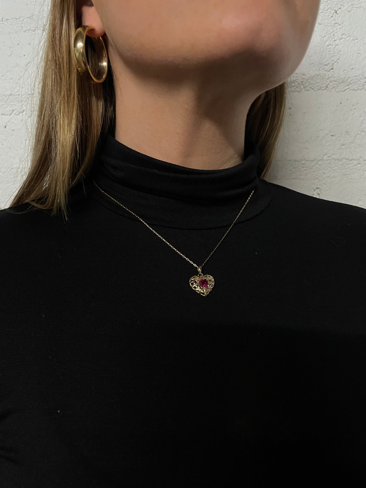 Gemstone Heart Necklace - Vintage Capsule