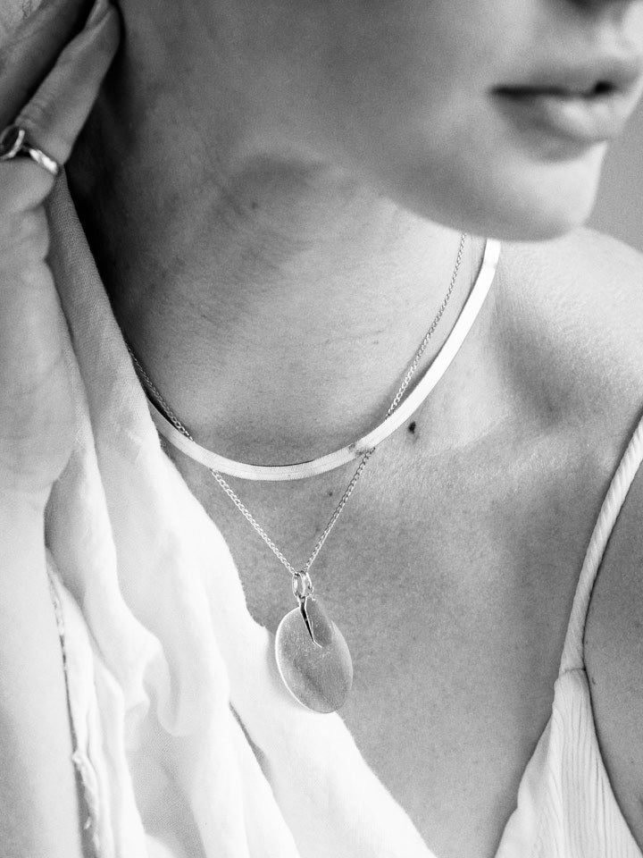 Sterling Silver XL Disk Pendant