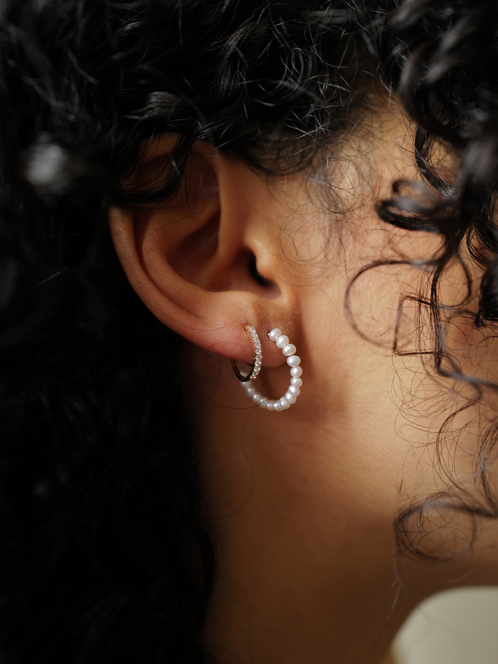 Petite huggie 2025 hoop earrings